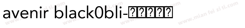avenir black0bli字体转换